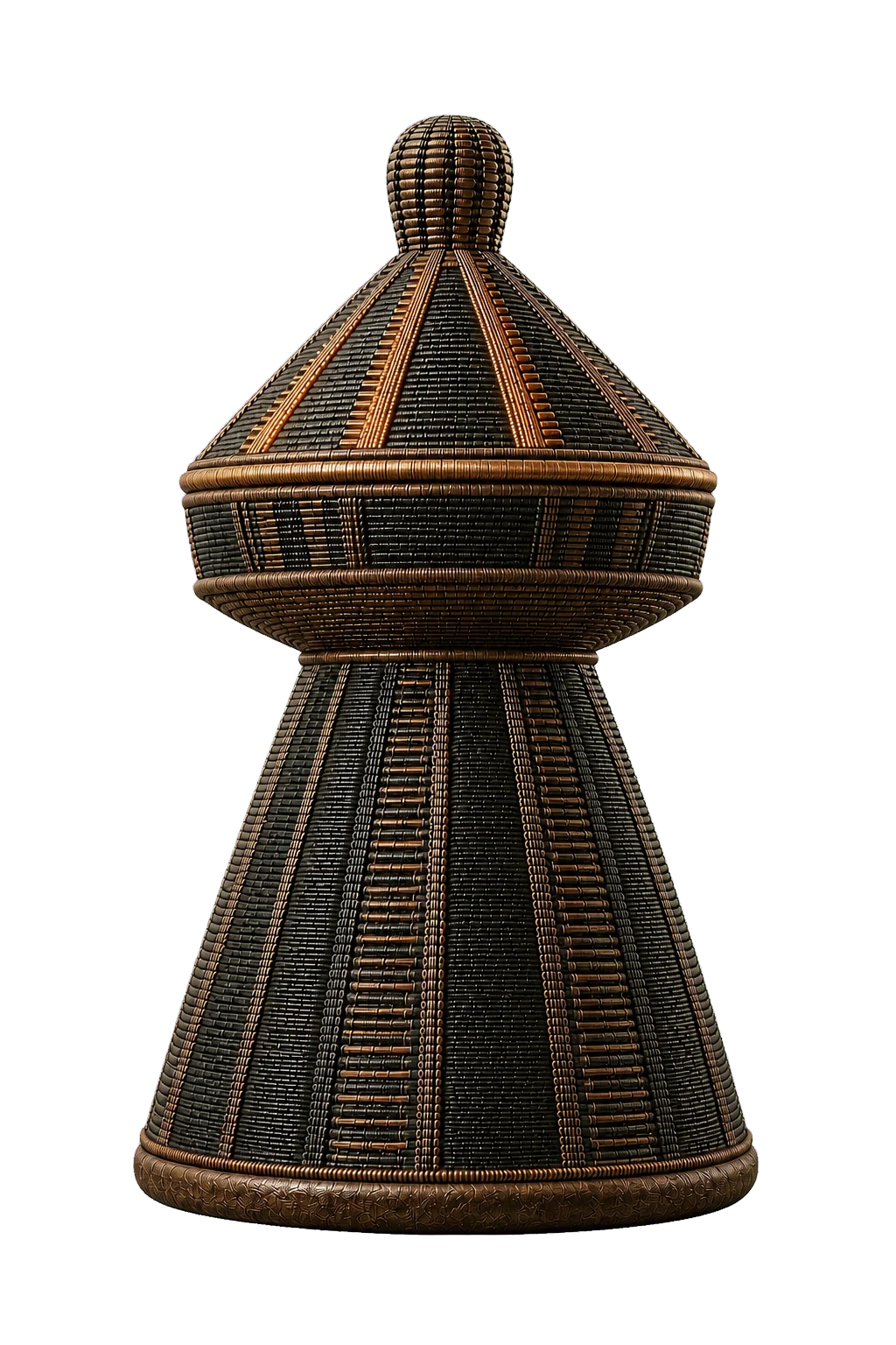 Woven communal serving form representing common wealth held in trust